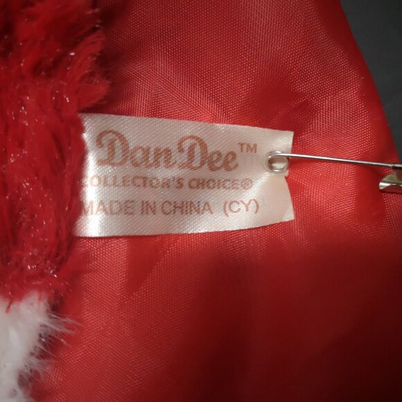Dan Dee Collectors Choice Red & White Faux Fur w/ Backing Christmas Tree Skirt - Picture 2 of 7
